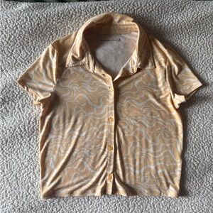 Abercrombie & Fitch Yellow Button Down Shirt